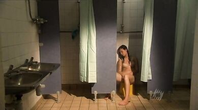 April Pearson Wet Lingerie in Shower in Skins