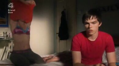 April Pearson Topless & Lingerie Scenes in Skins