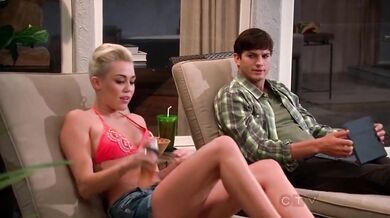 Miley Cyrus Sexy Bikini Scenes in Two and a Half Men