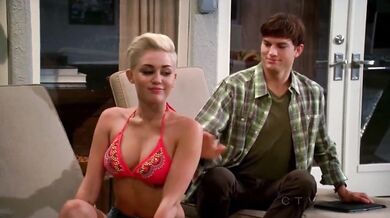 Miley Cyrus Sexy Bikini Scenes in Two and a Half Men