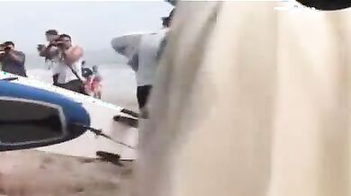 Lindsay Lohan Sexy In White Bikini Top On A Beach