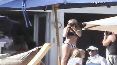 Lindsay Lohan Caught By Paparazzi In Bikini