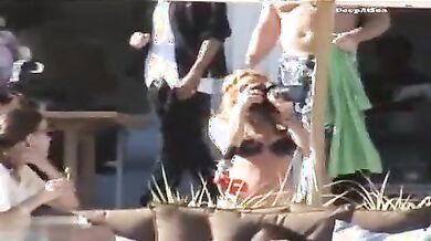 Lindsay Lohan Caught By Paparazzi In Bikini