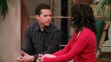 Paget Brewster Sexy Cleavage Scenes in Two and a Half Men